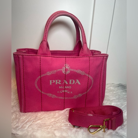 Prada Canapa Mini Tote Bag - Picture 1 of 8
